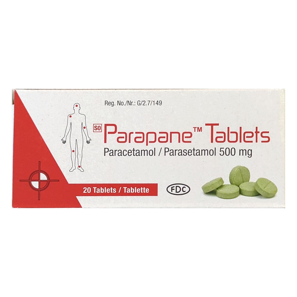 Paracetamol 500 mg (Parapane, 20 tablets)